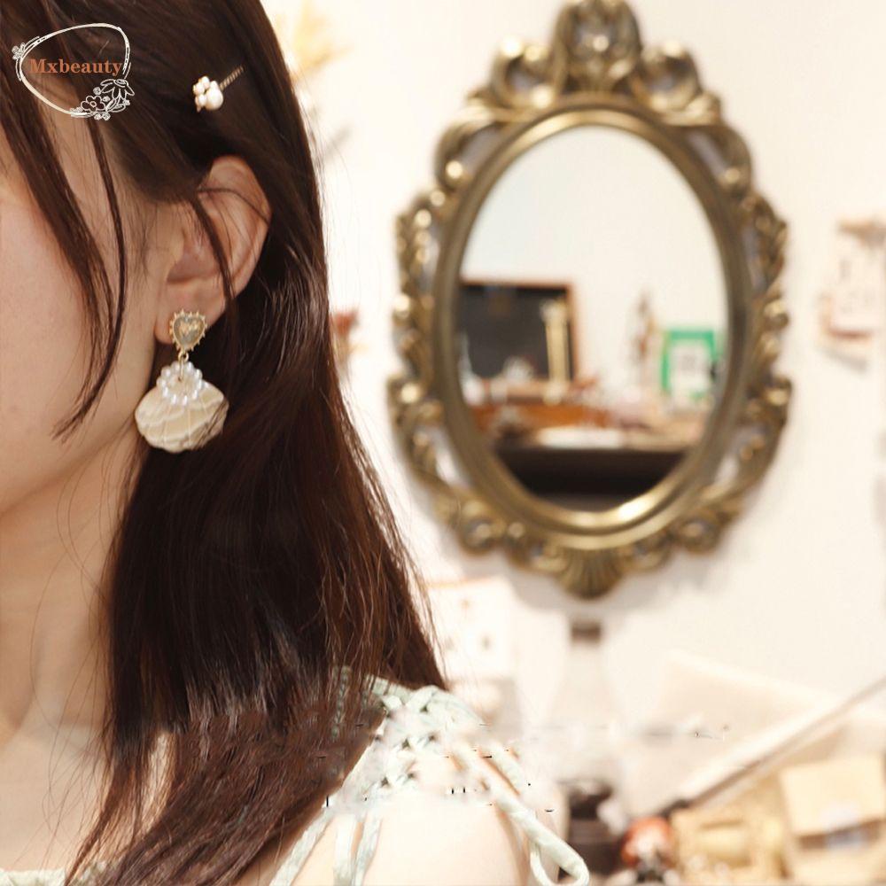 Mxbeauty Anting Perempuan Besar Mimpi Indah Mutiara Indah Anting Menjuntai Akrilik