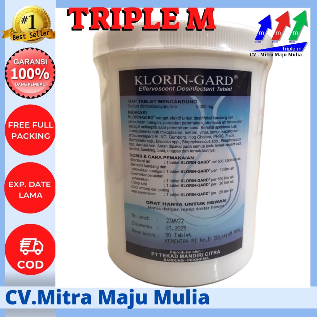 Klorin Gard 1 botol isi 50 pcs - penjernih air