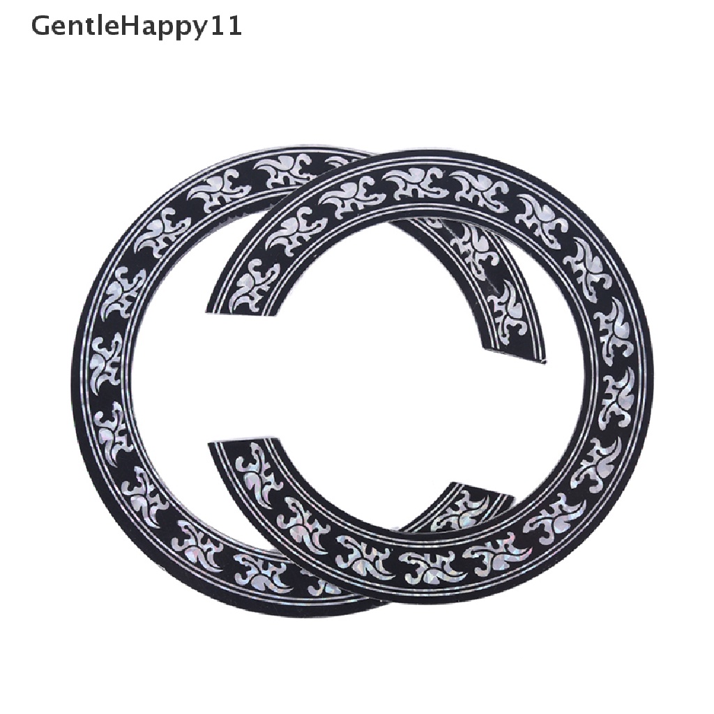 Gentlehappy Ukuran 104mm 94mm inch PVC Keras Lingkaran Gitar Lubang Suara Roset Inlay id