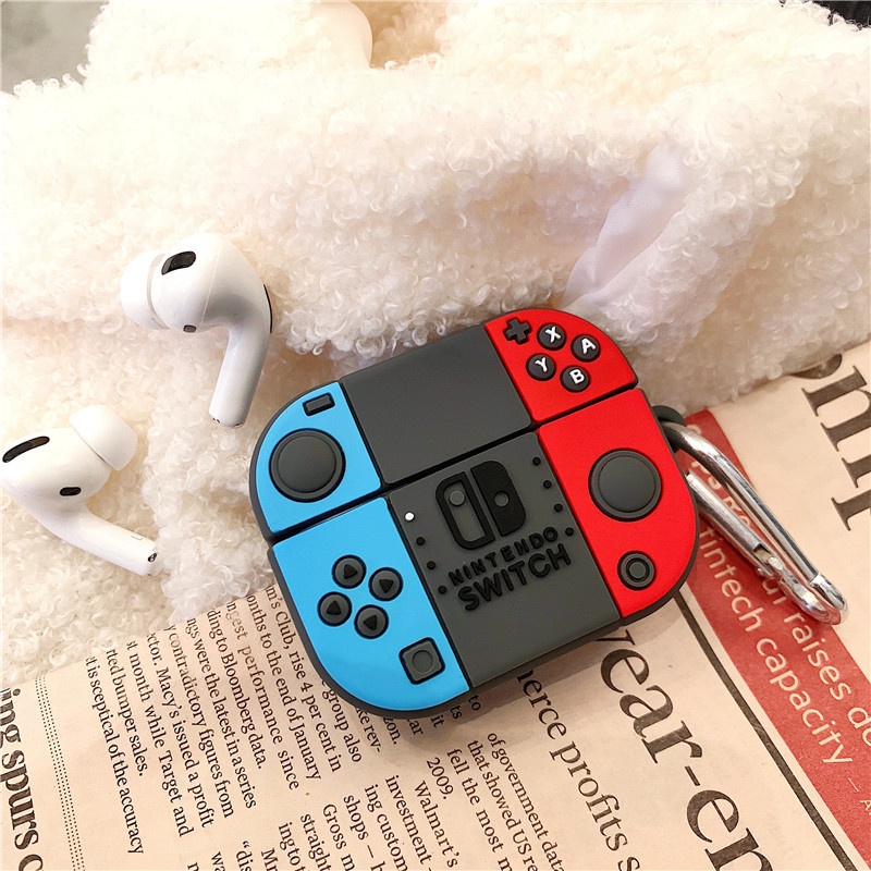 Kartun 3D Baru Kompatibel Untuk Airpods1 2 3lucu Nintendo Switch Gamepad Earphone Case Satu Headset Cover Kompatibel Untuk Air Pods Pro Silikon Shell