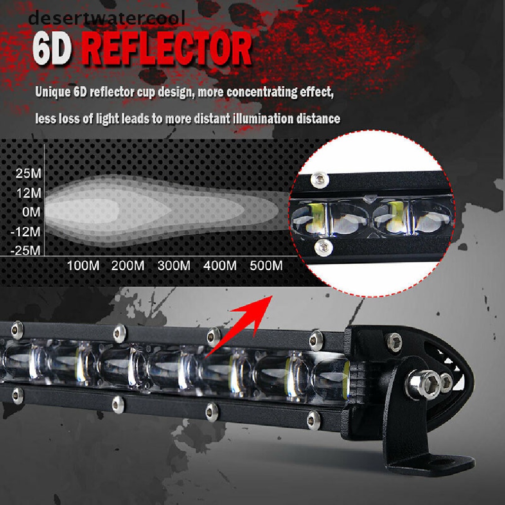 Deid 8inch 480W Lampu Kerja LED Bar Flood Spot Beam Offroad 4WD SUV Driving Fog Lamp  Martijn