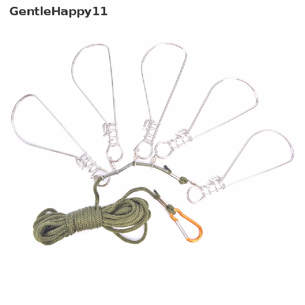 Gentlehappy fishing Lock Buckle fishing Snaps Chain Stringer Dengan Pelampung Sabuk Kunci Ikan Hidup id