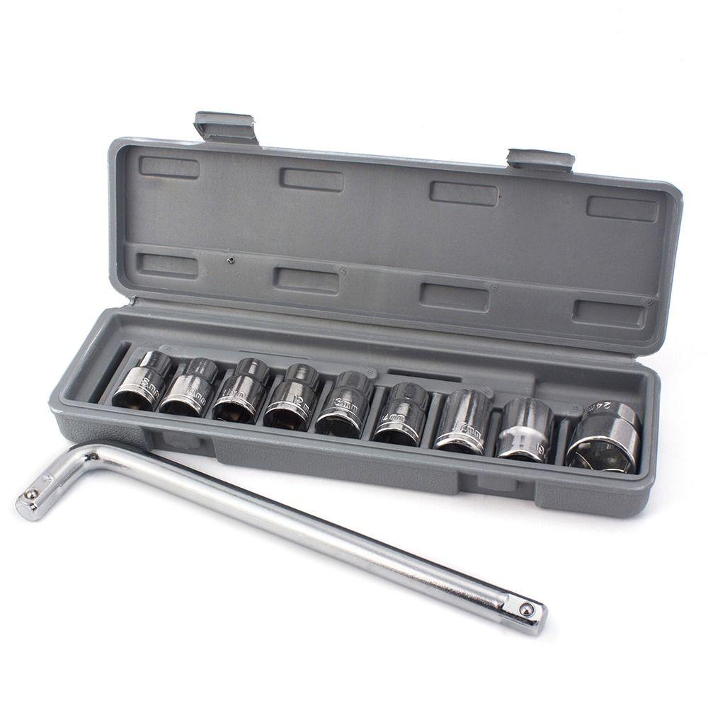 Lanfy Kunci Sok Set Hexagonal Lengan 10 Pcs Untuk Sepeda Mobil Repairing Tool Set Alat Lepas Bongkar Pasang Hex Key Repair Hand Tool Auto Spanner