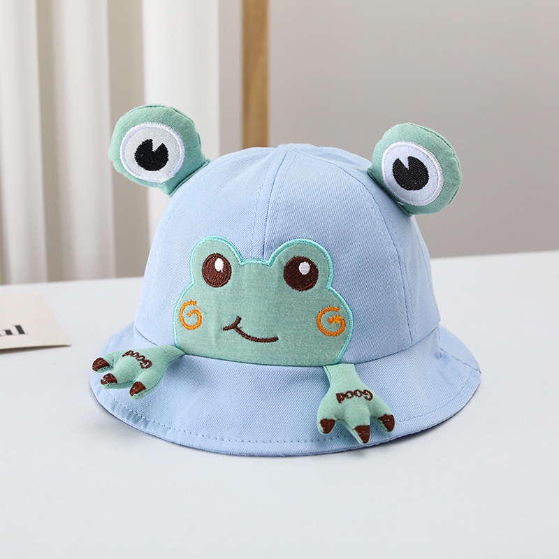 Topi Baskom Anak Kartun Kodok, Topi Nelayan, Topi Musim Panas