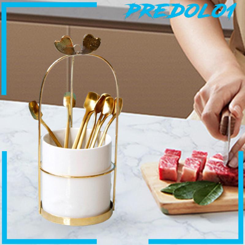 [Predolo1] Utensil Caddy Tongs Whisks Forks Utensil Holder Untuk Dapur Rumah Tangga