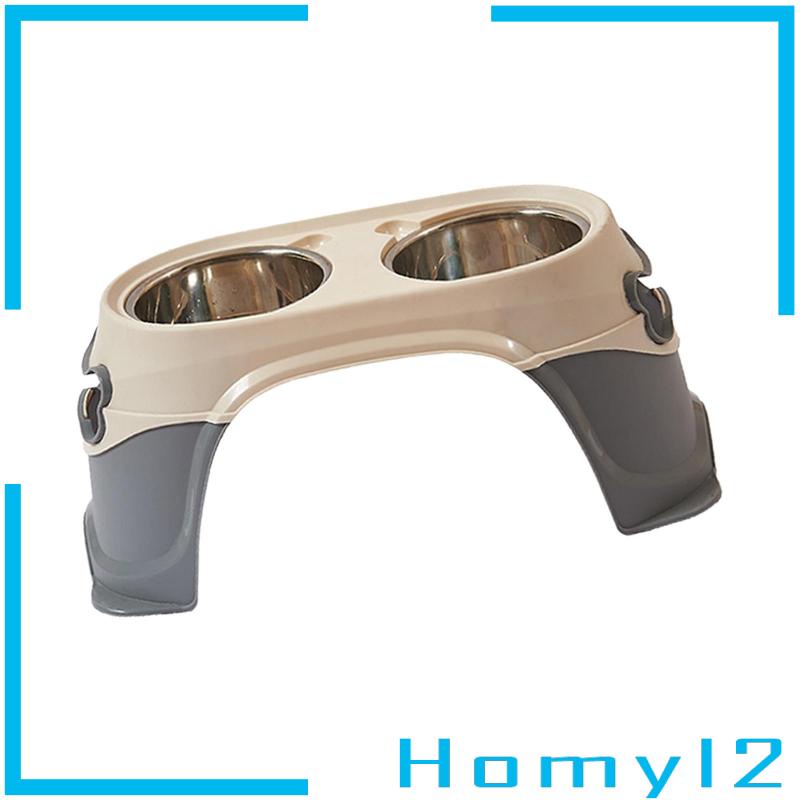 [HOMYL2] Mangkok Raised Pet Bowl Stand Pet Feeder Tempat Makan Piring Anjing Non Slip