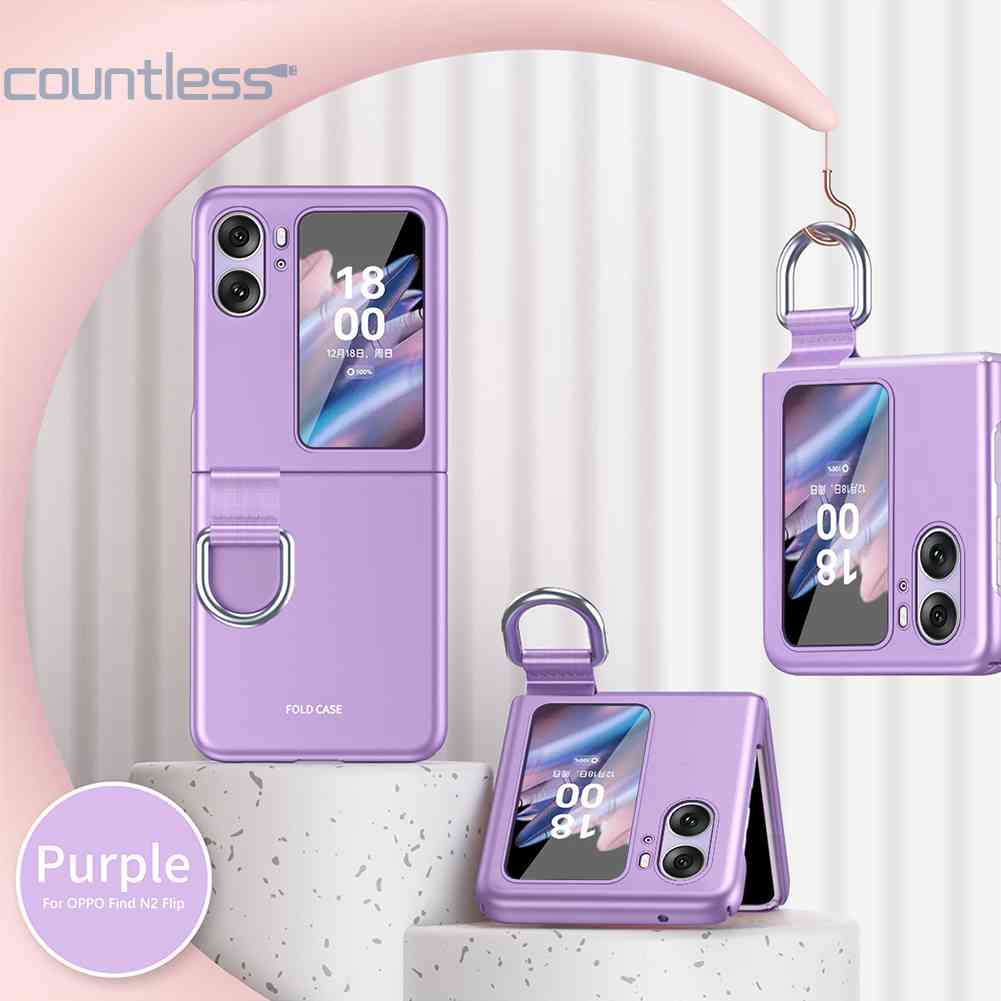 Pc Flip Case Tahan Jatuh Dengan Ring Stand Cover Tahan Lama Untuk Smartphone Find N2 [Countless Lebay