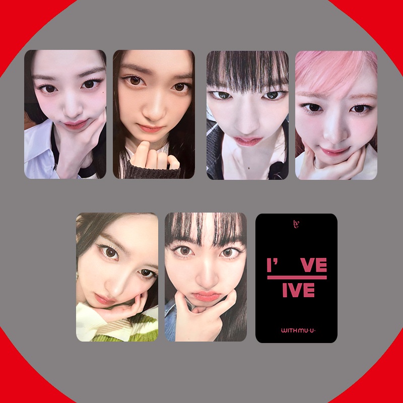 6pcs/set IVE 2023album I'VE Photocards WITHMUU Kartu Lomo Kpop Postcards Collection