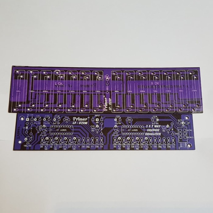 PCB Primer LF-020 LF020 2 x 7Way Stereo Graphic Equalizer LA 3607 12V