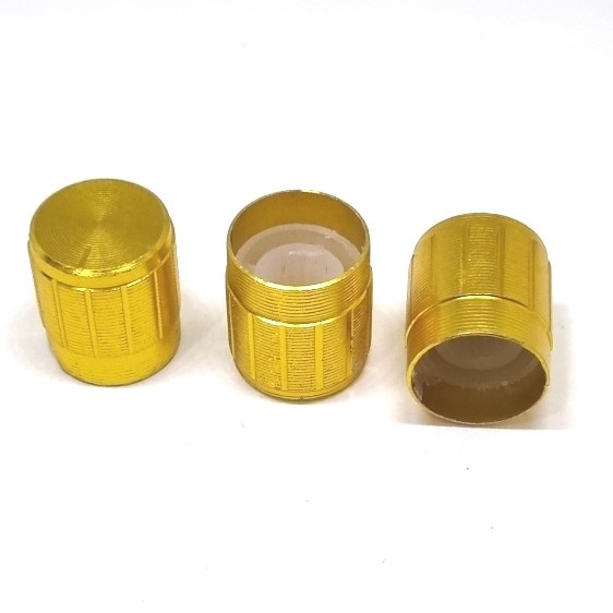 Gold Knob / Button Aluminium 15mm Utk Potensio WH148
