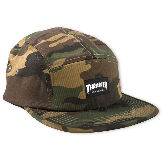 Thrasherr Camo 5 Panel Hat