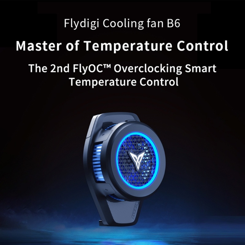 Vivi Flydigi B6 Silent Cooler Fan Semikonduktor Klip Belakang Heat Sink Dengan Ring Light