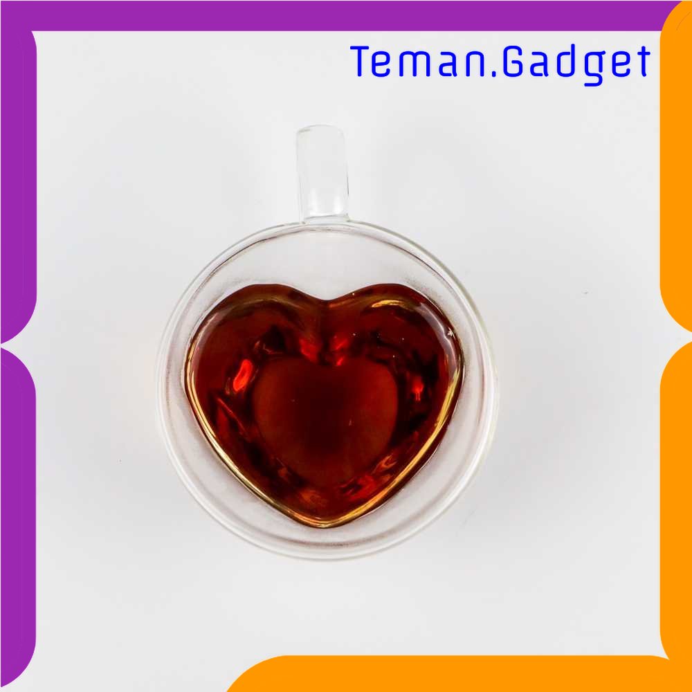 TG - DPR CREATIVE Cangkir Kopi Anti Panas Double Wall Glass Love Series 150ml