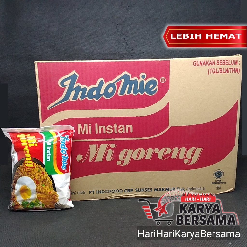 

MIE INSTAN INDOMIE GORENG ISI 40 PCS X 80GR - PER KARTON