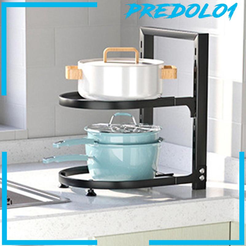 [Predolo1] Pan Organizer Multi Layer Rak Panci Untuk Organizer Cookware Stand Dapur Rumah