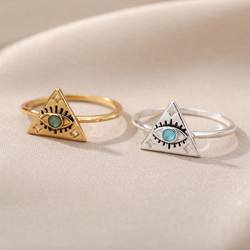 Anti Karat Evil Eye Rings Untuk Wanita Vintage Beruntung Turki Mata Jari Cincin Boho Pernikahan Pasangan Rings Perhiasan Hadiah