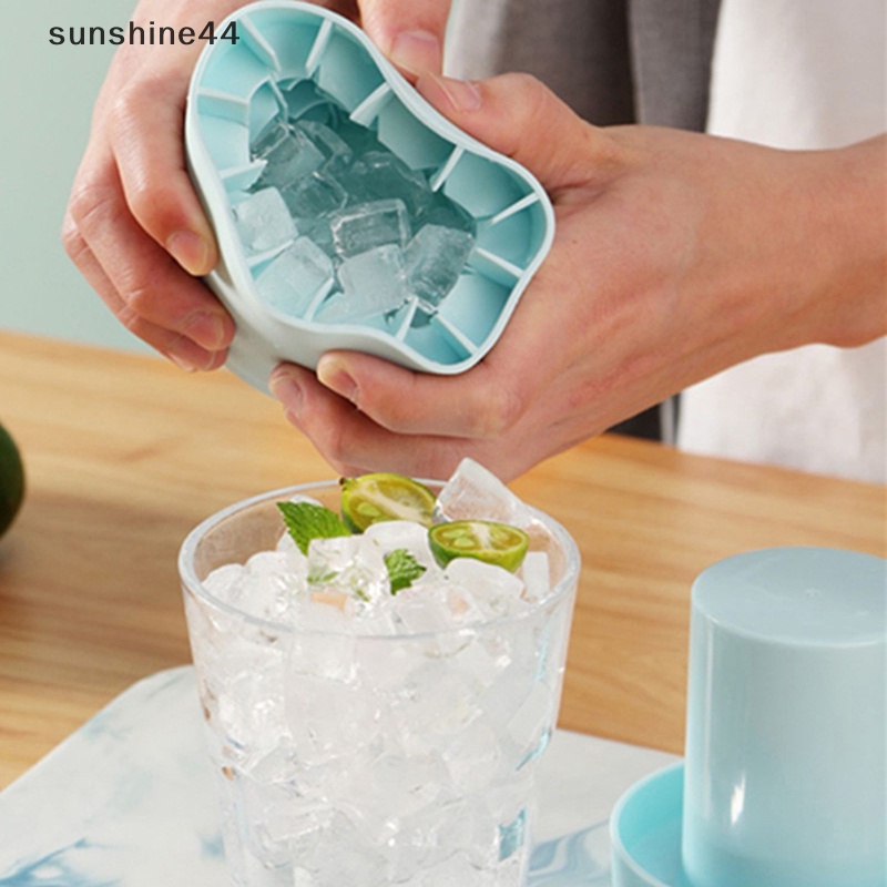 Sunshine Ice Bucket Cup Cetakan Es Batu Tray Food Grade Cepat Beku Silikon Ice Maker ID