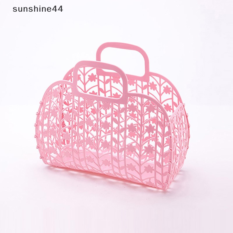 Sunshine Detachable Shower Basket Keranjang Plastik Kamar Mandi Keranjang Penyimpanan Cuci Berongga ID