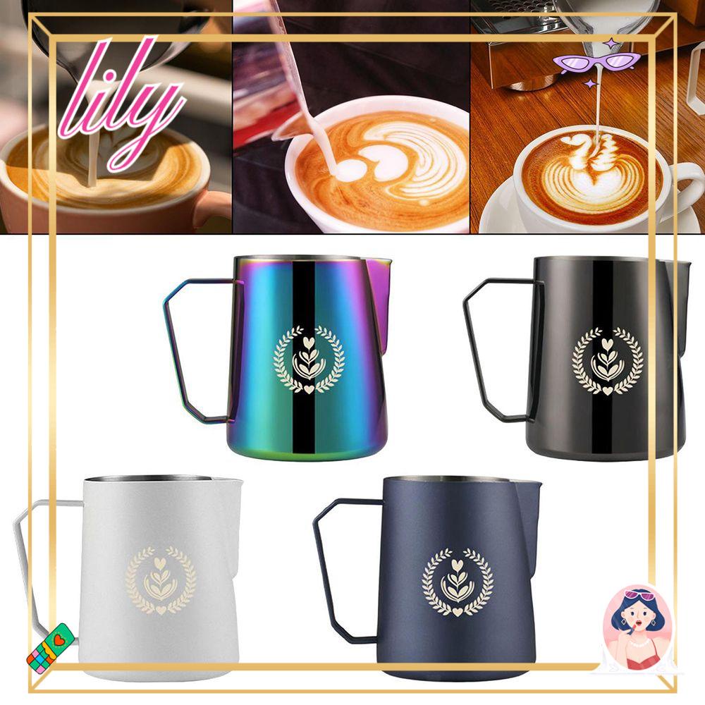 Lily Coffee Pitcher Bar Dapur Stainless Steel 600ml/20oz Elegan Swan Cream Maker