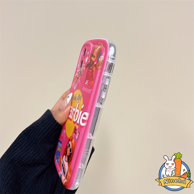 Samsung A14 A04s A03s A03 A13 A12 A22 A32 A23 A52s A52 A72 A71 A51 A54 A34 A11 A02s A50 A30s A50s Kartun Lovely Barbie Princess Air Cushion Shockproof Tahan Gores Casing Ponsel