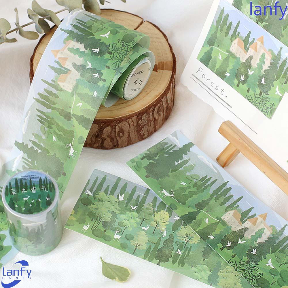 Lanfy Tapes Stiker Forest Fantastic Scrapbooking tape tape Kaset Dekoratif Tangan Akun tape