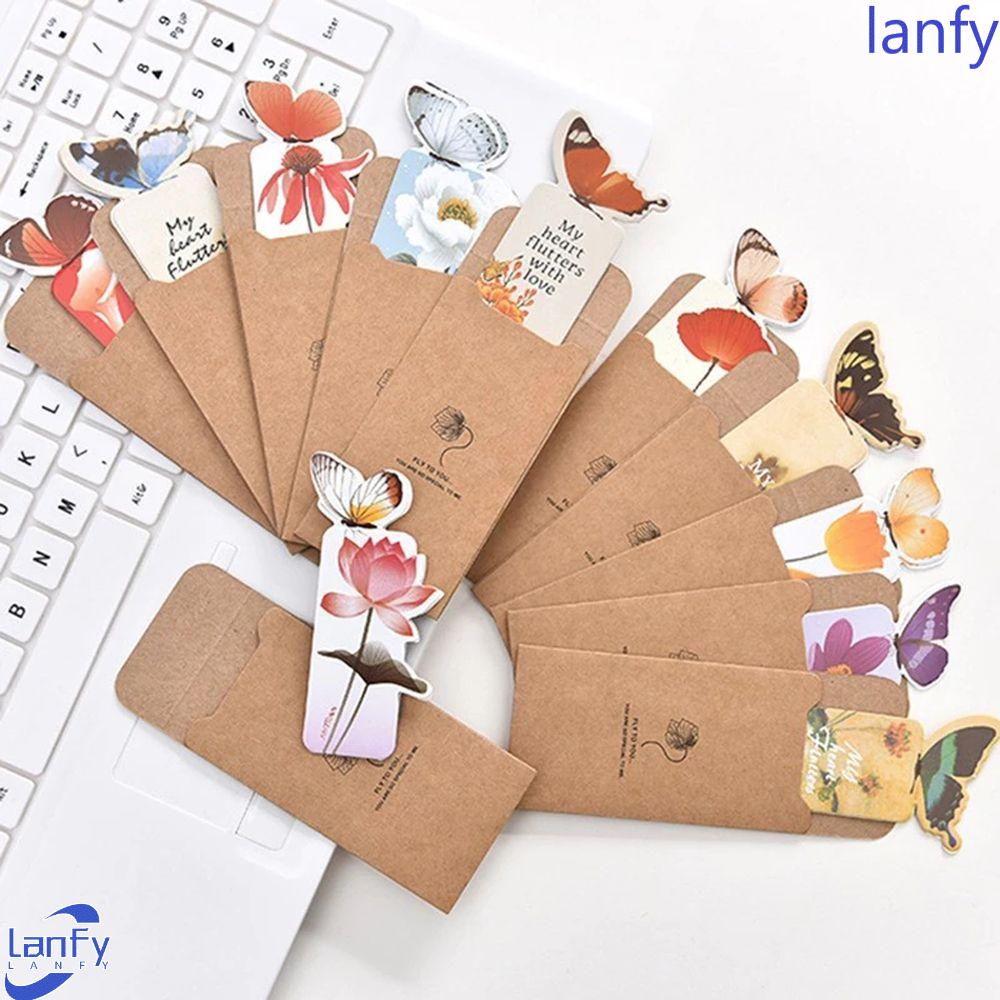 Lanfy Butterfly Bookmark Penanda Halaman Anak Label Membaca Asisten Siswa Alat Tulis Perlengkapan Sekolah Membaca Bookmark