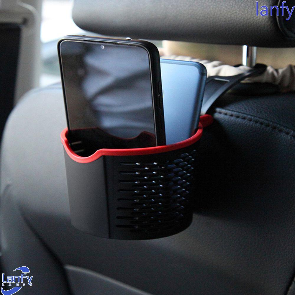 Lanfy Car Cup Holder Universal Mini Aksesoris Mobil Auto Tempat Sampah Kotak Organizer Benda Interior Phone Holder Atur Keranjang Penyimpanan