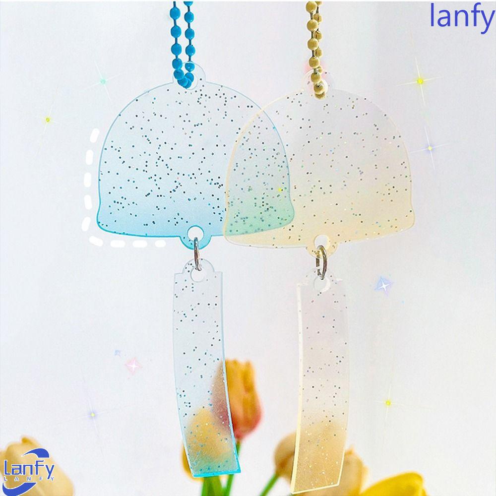 Lanfy Goo Card Windbell Ornaments 5pcs Transparan DIY Kerajinan Hadiah Akun Tangan Mainan Anak Handmade Liontin Ornamen