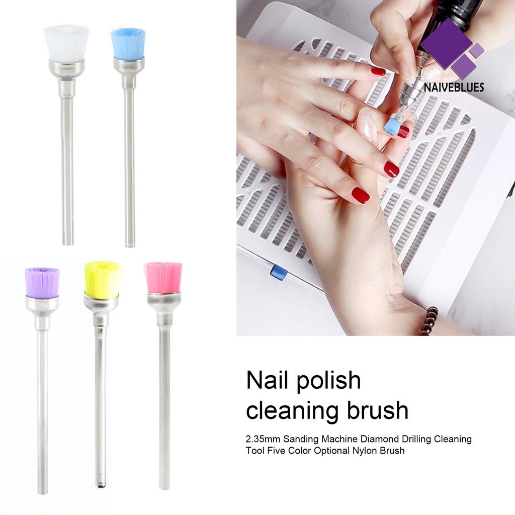 [naiveblues] Sikat Pembersih Bulu Halus Nylon Wool Portable Nail Bit Penghilang Debu Penggunaan Rumah