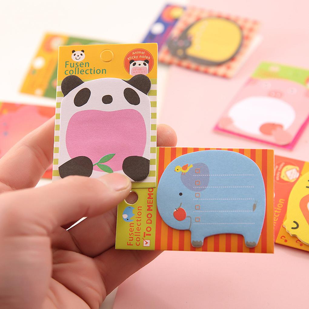 barang lucu Cute Animal Sticky Notes Kawaii Note Siswa Alat Tulis Kantor Sekolah Bookmark Memo Pads Pesan Stiker Murid