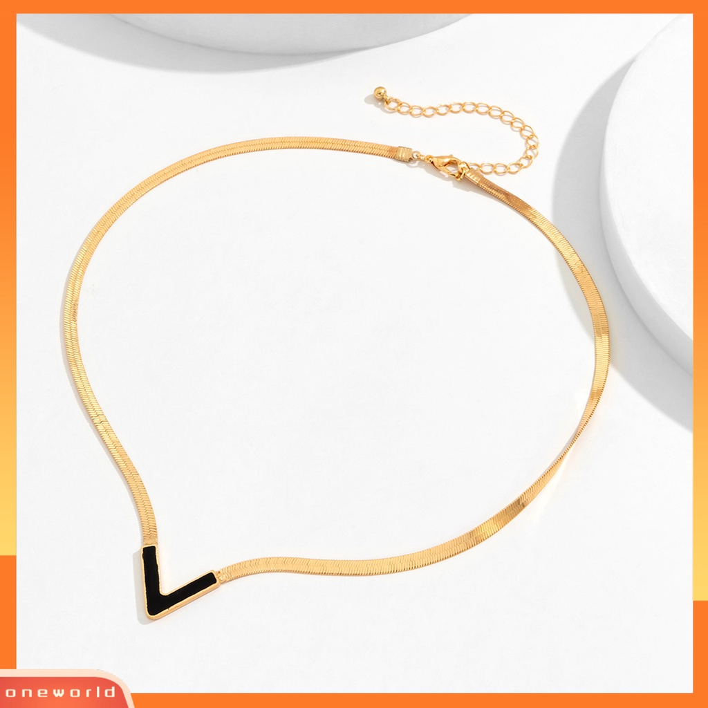 [EONE] Kalung Rantai Klavikula V-shaped Elegan Indah Dekoratif Tahan Aus Desain Geometris Lady Necklace Fashion Jewelry