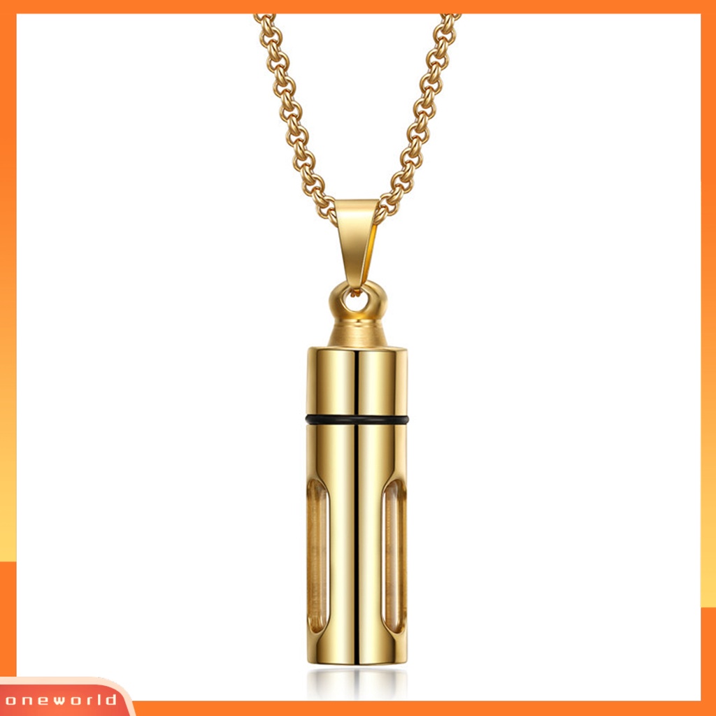 [EONE] Unisex Kalung Botol Parfum Dapat Dibuka Stainless Steel Ins Style Electroplating Necklace Fashion Jewelry