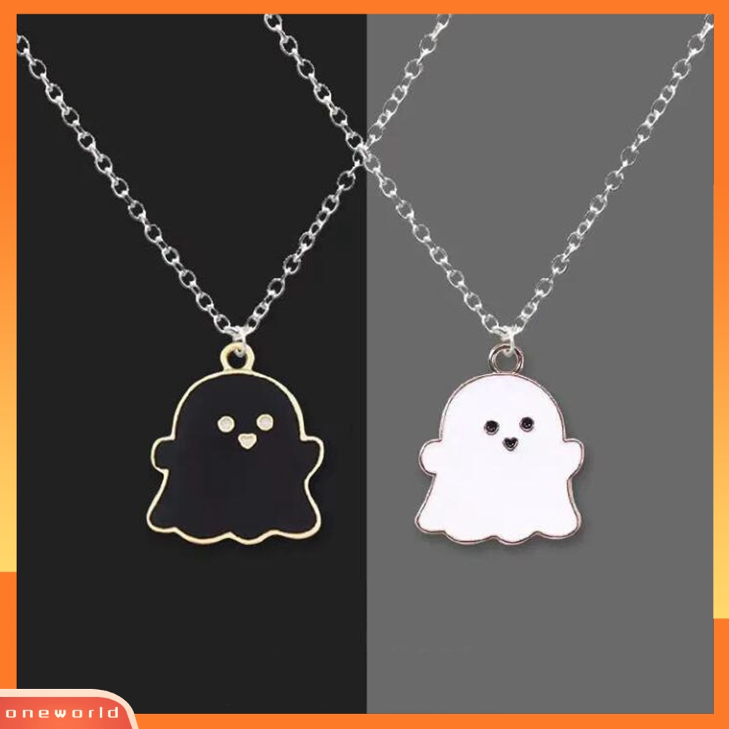 [EONE] All Match Rantai Klavikula Elegan Simple Dress Up Kalung Liontin Motif Hantu Unik Untuk Hari Valentine