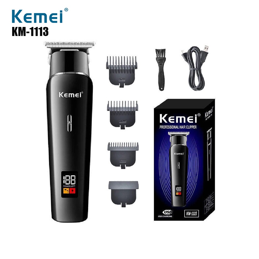 Kemei KM-1113 Profesional Hair Trimmer Zero Gapped T-Blade