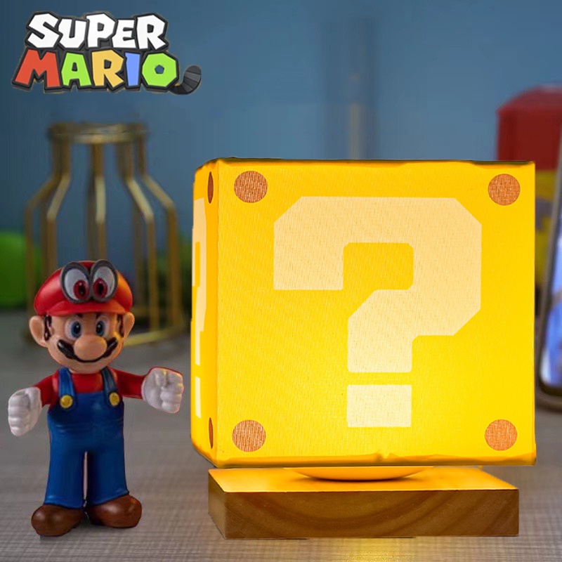 Lampu Samping Tempat Tidur Kamar Tidur Anak Dekorasi Rumah Led Tanda Tanya Lampu Malam Usb Super Mario Game Anime Desktop Table Lamp
