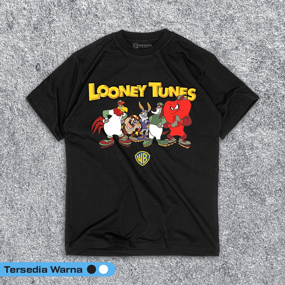 Cartoon - looney tunes font Kaos kartun dewasa original vintage laki laki wanita cowo cewe baju dist
