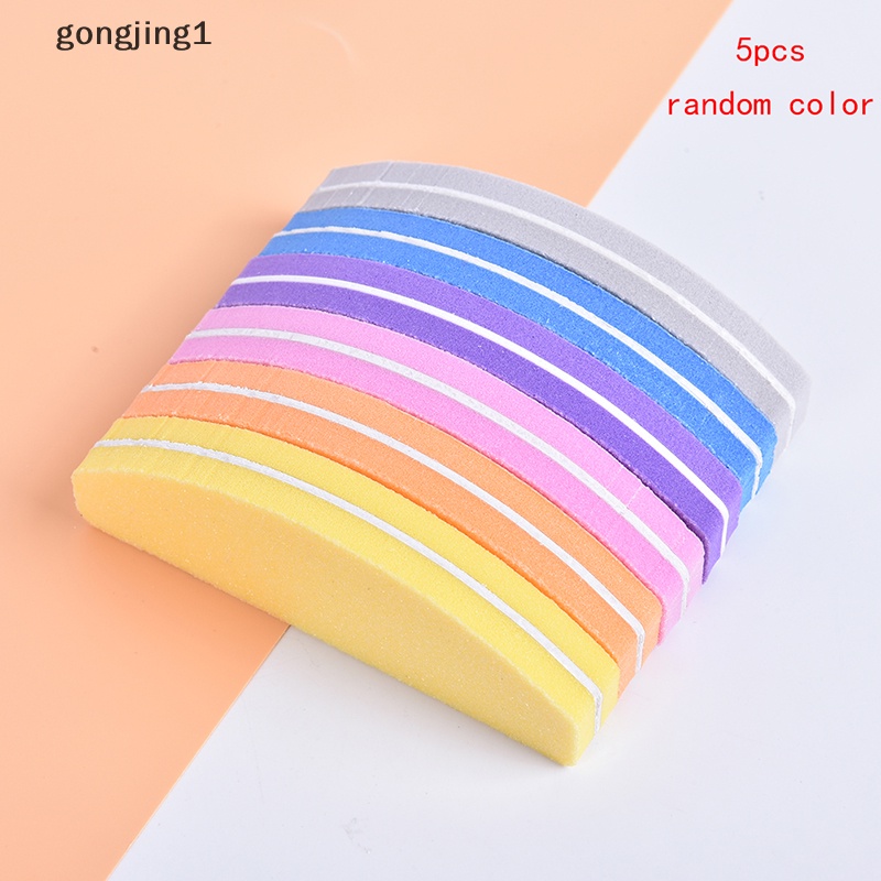 Ggg 5pcs New Spons Nail Art Tips Buffer Sanding Nail Buffer Block Files Spons ID