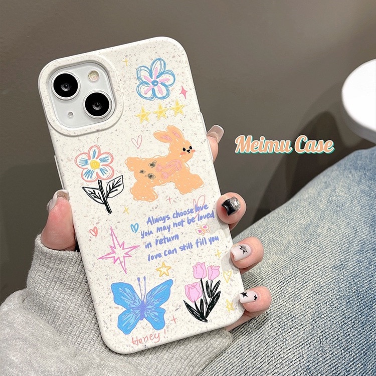 Cocok Untuk Iphone14 Pro Max iPhone Phone Case Ramah Lingkungan Degradable Phone Case Kamera Perlindungan Tahan Guncangan Kompatibel Dengan iPhone 13 13pro 13prm iPhone 11 7Plus 8Plus Xr XS 12 Pro Max Casing Ponsel