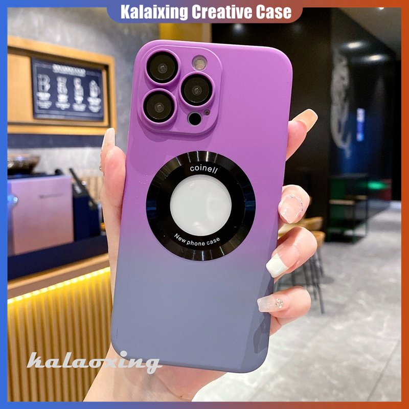 Casing Ponsel Magnetik Warna Gradasi Untuk IPhone 14 Pro Max13 Pro Max11 Dengan Film Perlindungan Lensa