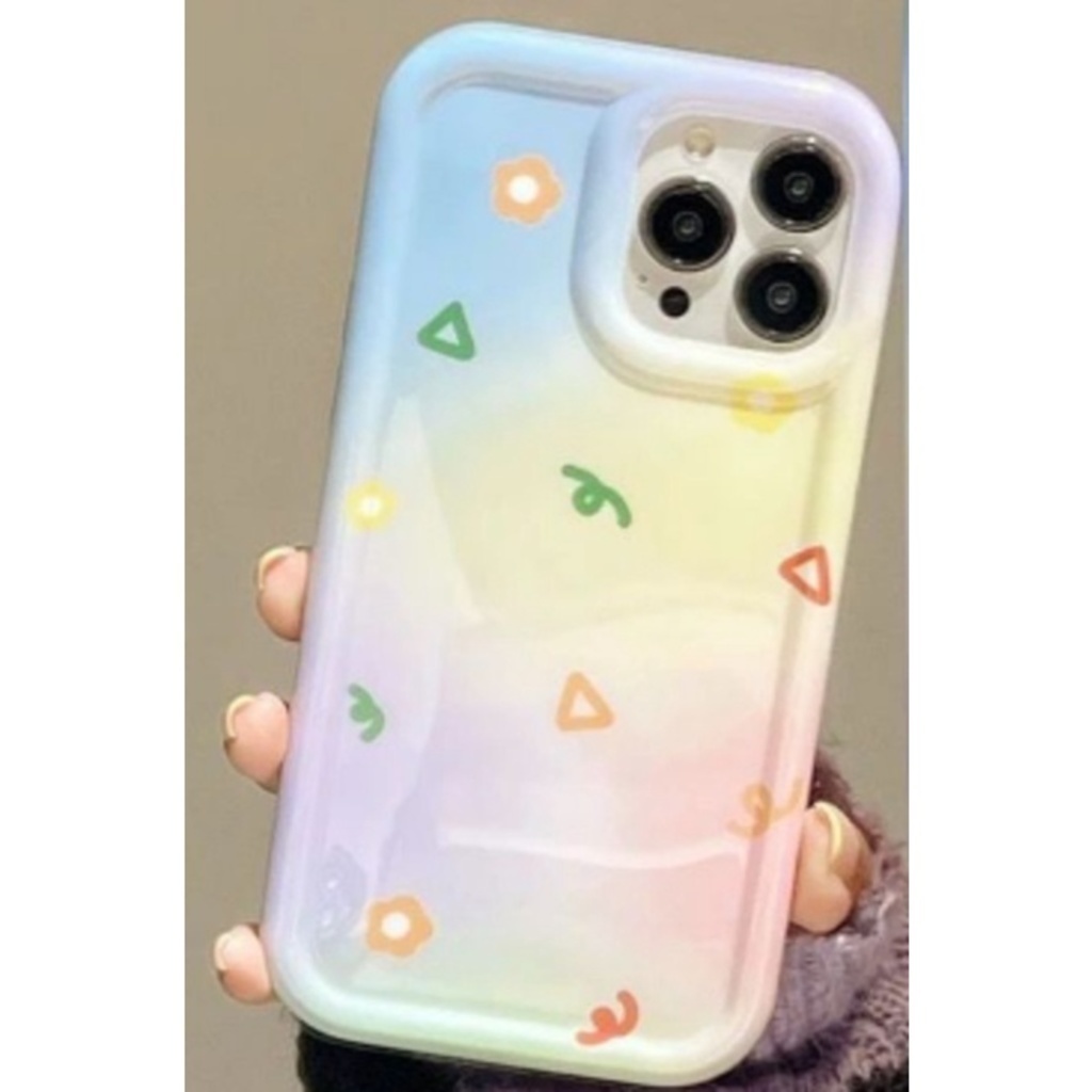 IPHONE Musim Panas Efek Halo Dyeing Airbag Rotating Fan Design Phone Case Kompatibel Dengan Iphone12 13 14 11 Pro Max X Xs Max Xr Fdcvg