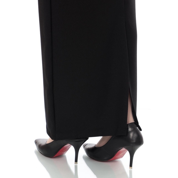 Rok Kerja Hitam,rok formal, rok Span Panjang - L