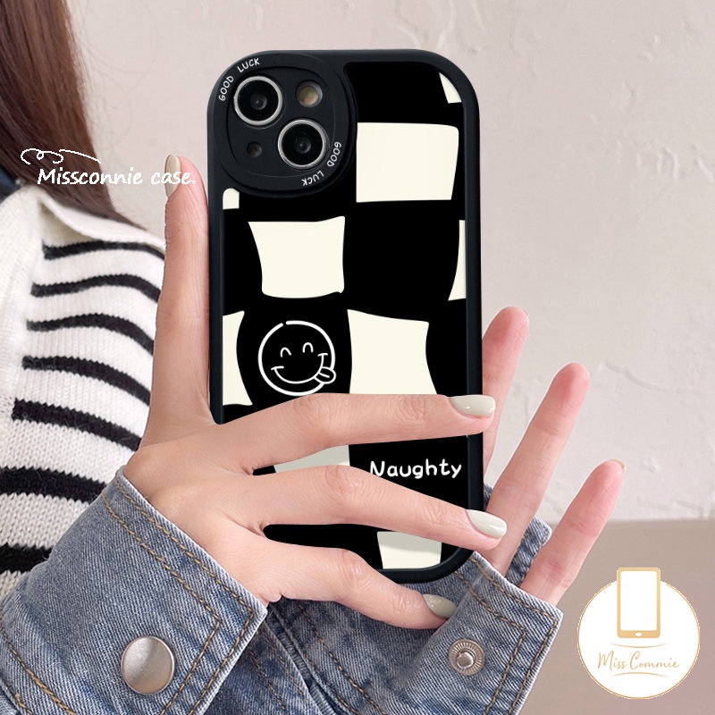 Casing Untuk Infinix Hot 11 10T 10s 11s 10 9 Play Hot 10 Lite 10T 10s 11 11s Smart 6 5 Note8 Blok Tidak Teratur Hitam Putih Checkerboard Cinta Hati Smiley Lucu Shockproof Soft Case