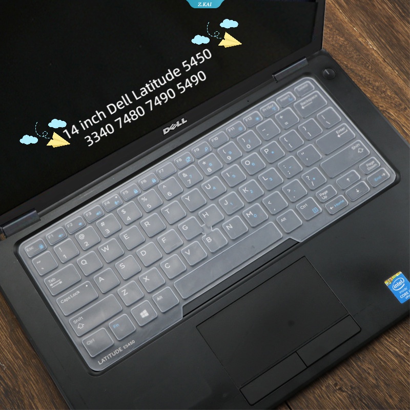 Lintang Dell 14inch 5450 3340 7480 7490 5490 5491 E5450 E5470 E5490 Cover Keyboard Laptop Pelindung Kulit Waterproof Soft Silicone Film Keyboard Dust Cover [ZK]