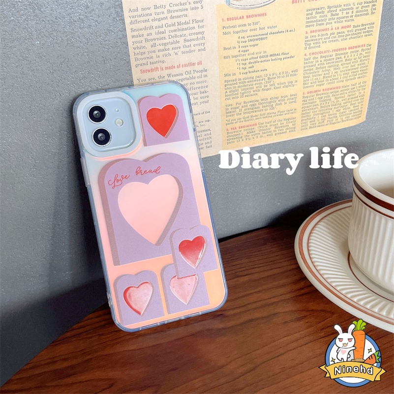 Mewah Laser Fashion Cinta Bingkai Bening iPhone Case Kompatibel Untuk Iphone14 13 12 11 Pro Max X Xr Xs Max8 7 Plus SE 2020 Akrilik Silikon Lembut Shockproof Bumper Protection Cover