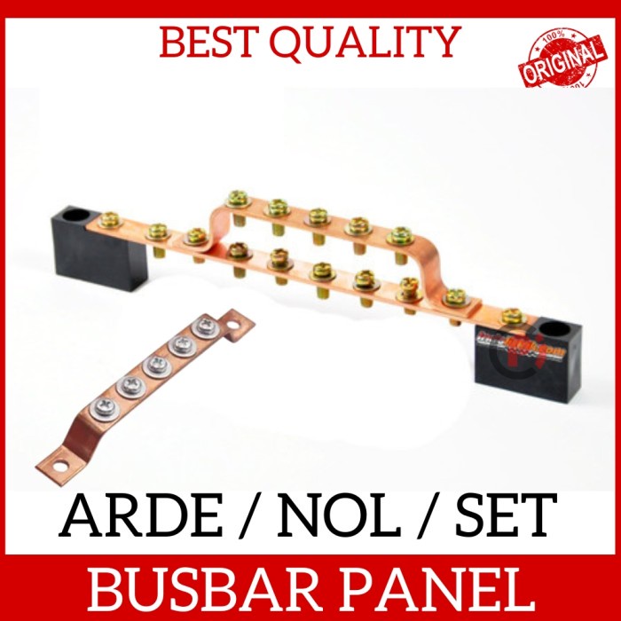 Busbar Terminal Netral Nol / Arde Ground / Set Untuk Panel Listrik