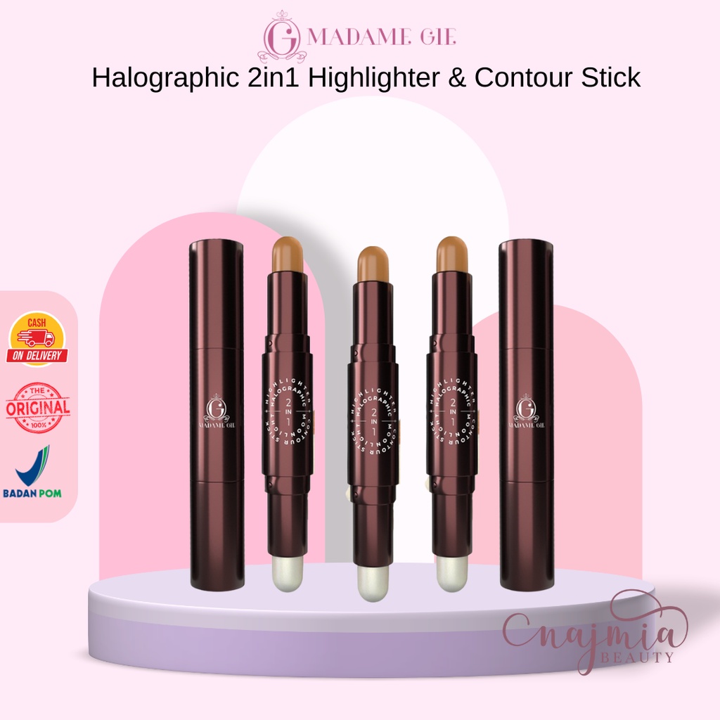 Najmia Madame Gie Halographic 2in1 Highlighter &amp; Contour Stick