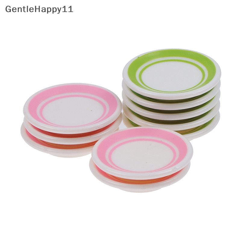 Gentlehappy 1set Piring Makanan Mini Tahan Lama Peralatan Makan Miniatur Aksesoris Rumah Boneka id
