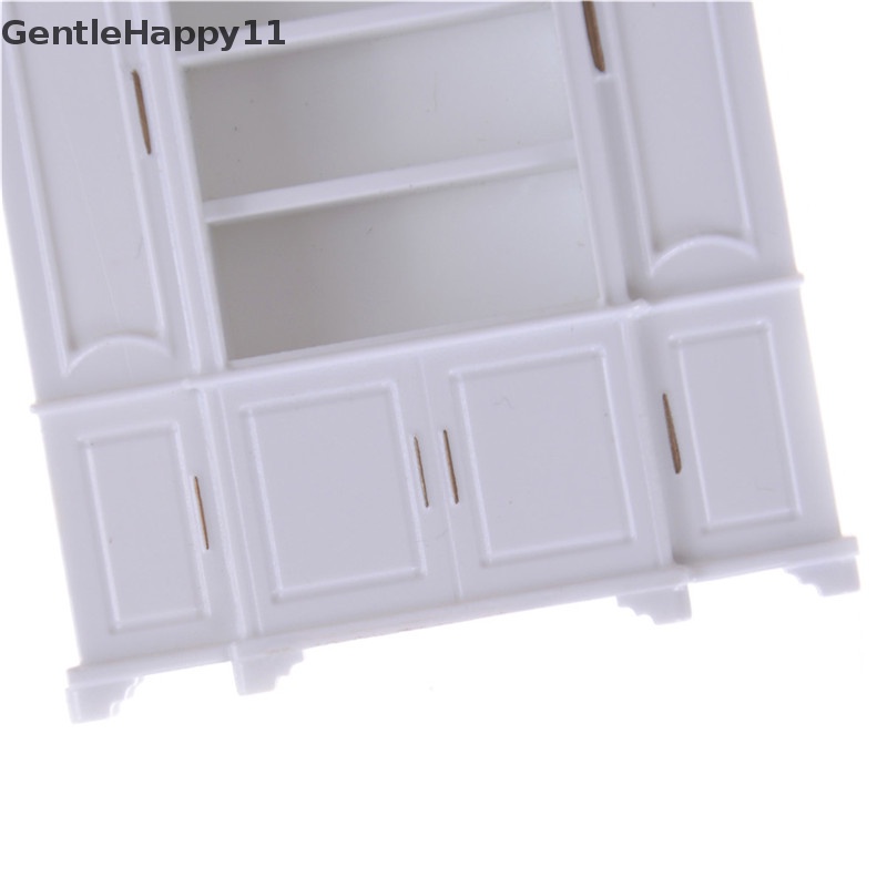 Gentlehappy Furniture Miniatur Rumah Boneka Decor Kabinet Rak Buku Motif Emas id