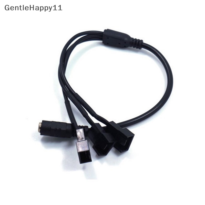 Gentlehappy 5.5 * 2.1 mm Female 1sampai3 12V 4Pin PWM Fan Adapter Kabel Konektor Power Supply id