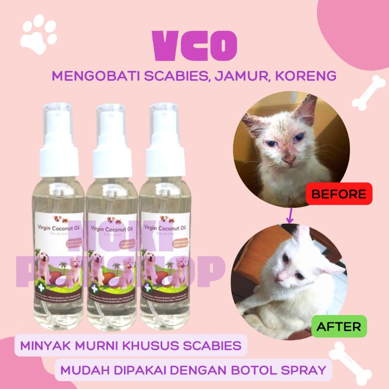 [BISA COD] VCO MURNI 100% MENGOBATI SCABIES JAMUR PADA KUCING | OBAT JAMUR SCABIES UNTUK KUCING ANJING MINYAK VCO VIRGIN COCONUT OIL 100 ML OBAT JAMUR SCABIES UNTUK KUCING ANJING MINYAK VCO VIRGIN COCONUT OIL FOR CAT DOG VIRGIN COCONUT OIL VCO OBAT JAMUR